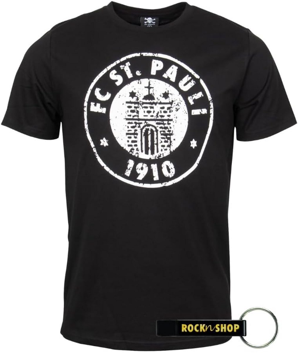 Zwart Wit FC St. Pauli T-shirt met Groot Clublogo