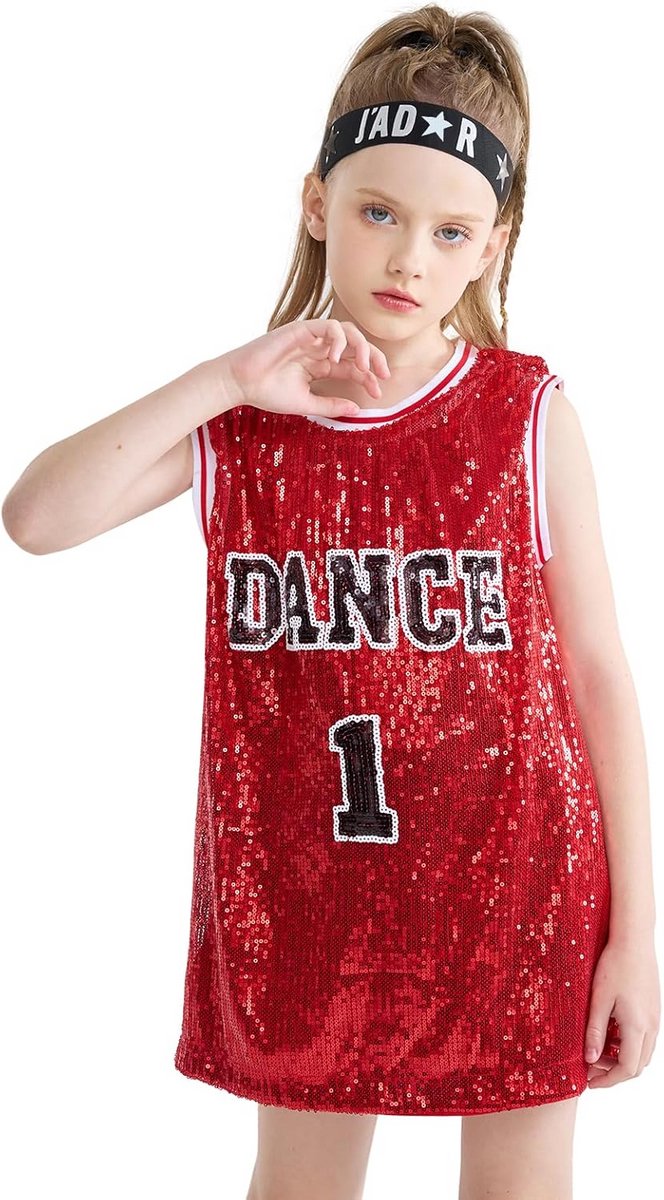 Meisjes Danskostuum Pailletten Hiphop Dansoutfit