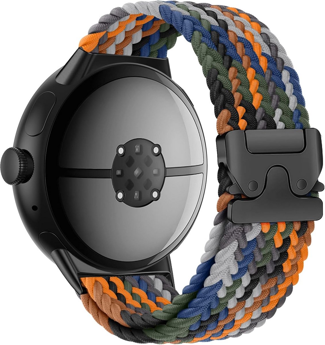 Elastische Gevlochten Solo Loop Band voor Google Pixel Horloge - Ademend Nylon Sportpolsband