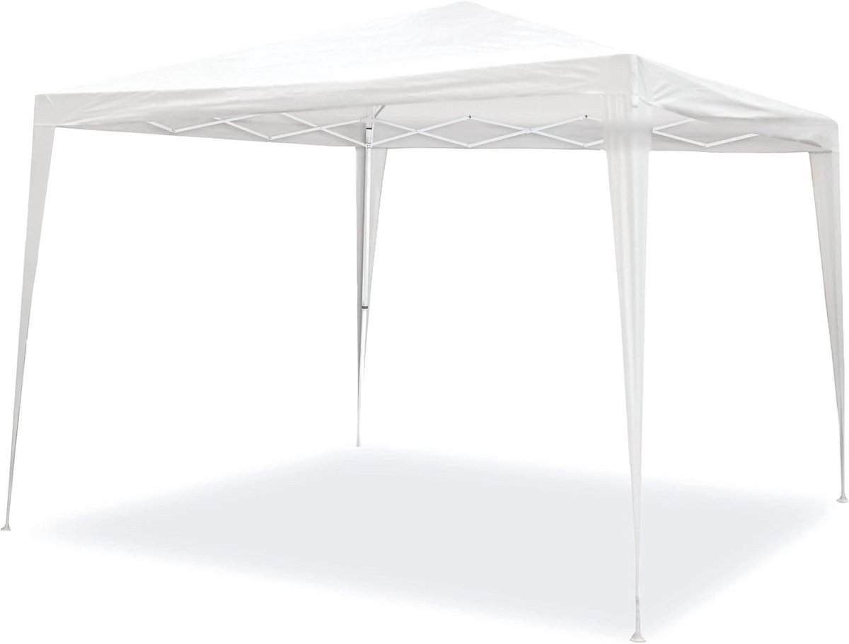 Opvouwbare Partytent 3x3m Wit - Pop-up Shelter voor Strand, Tuin en Uitjes