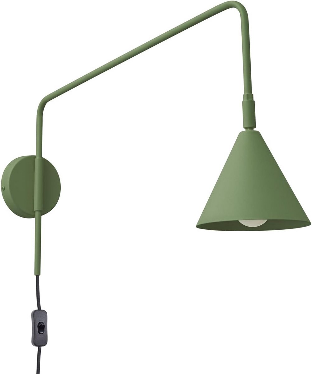 Wandlamp Modern Met Lange Arm Olijfgroen - Stijlvolle Verlichting voor Woonkamer of Slaapkamer