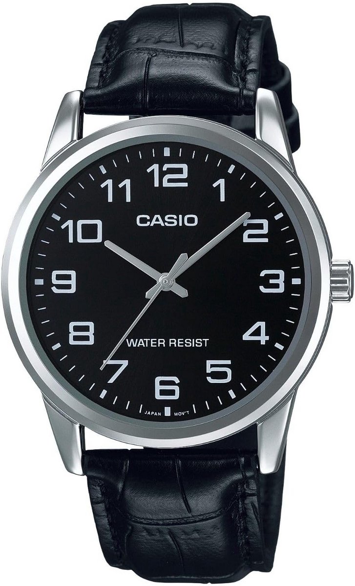 Herenhorloge met Leren Band - Analoge Tijdsaanduiding