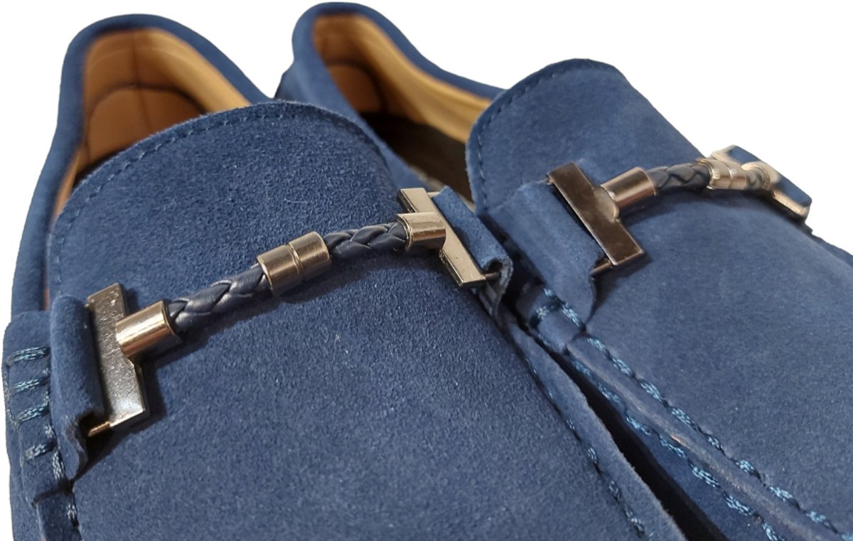 Adventure Instapper Milano Blauw Suede Leer High Soft Insole