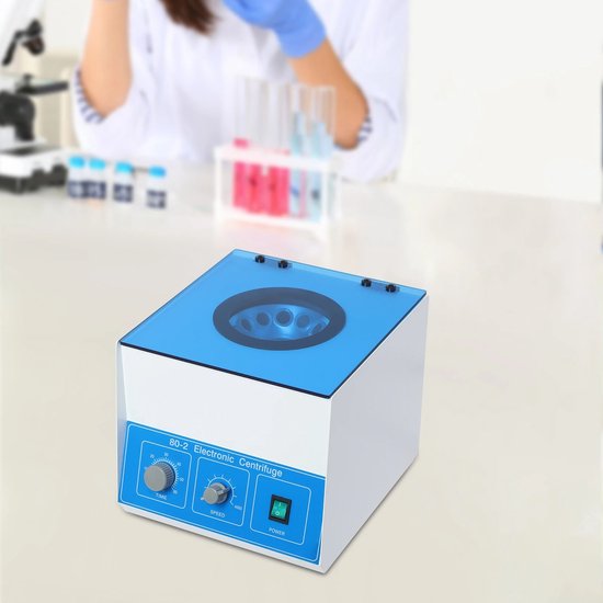 Laboratorium Centrifuge - Desktop Centrifuge - Monsters Scheiden - 12 x 20 ml Capaciteit - Compact Formaat - Blauw Wit — afbeelding 3