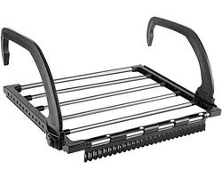 MELVRA Radiatordroger - Droogrek - Opvouwbaar - Geschikt voor Radiator en Balkon - Compact Kledingrek - Klein Droogrek - Wit/Grijs