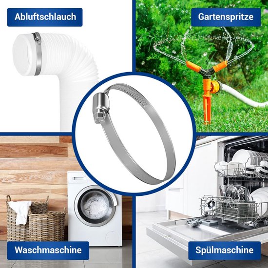 Slangklem RVS 70-90 mm voor Afvoerslang Ø 80 mm - Verstelbare Slangenklem — afbeelding 2