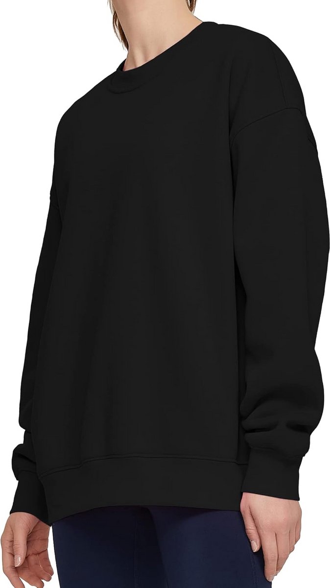 Oversized Fleece Sweater Dames - Loose Fit Sweatshirt met Ronde Hals