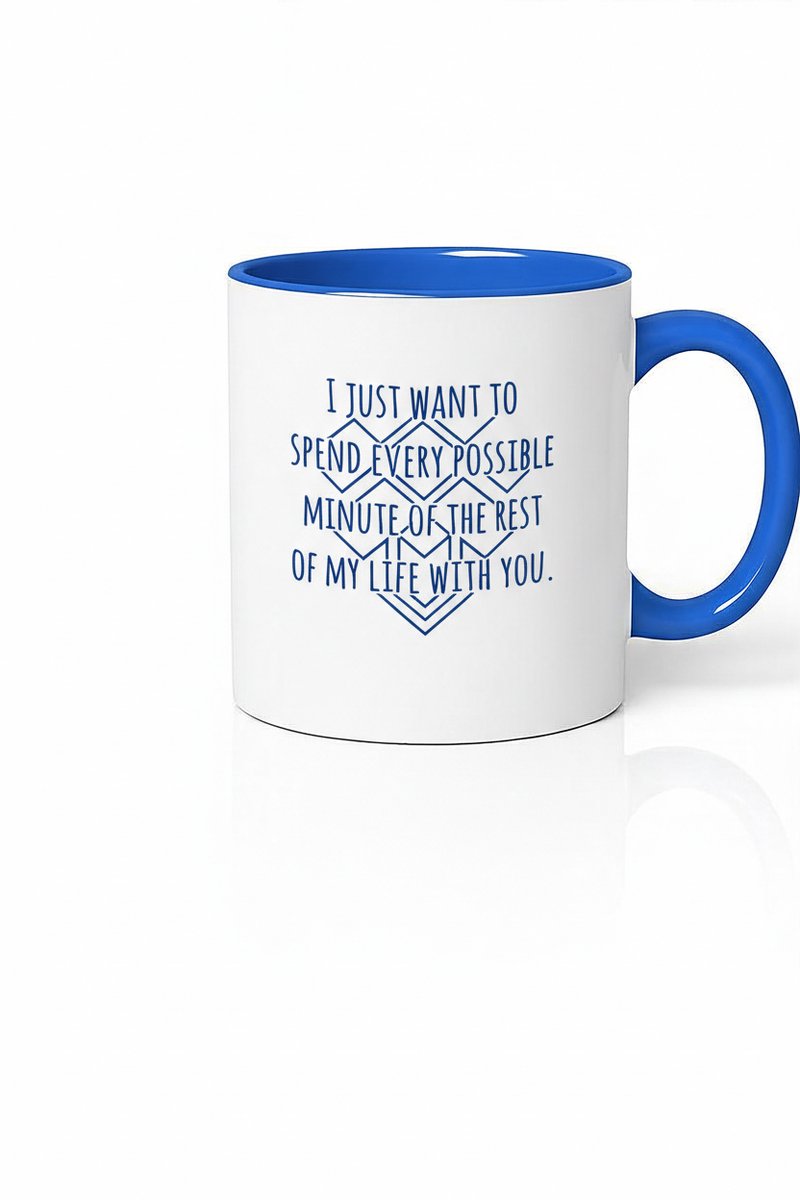 Romantische Mok 'I Just Want To Spend Every Possible Minute' - Uniek Liefdescadeau