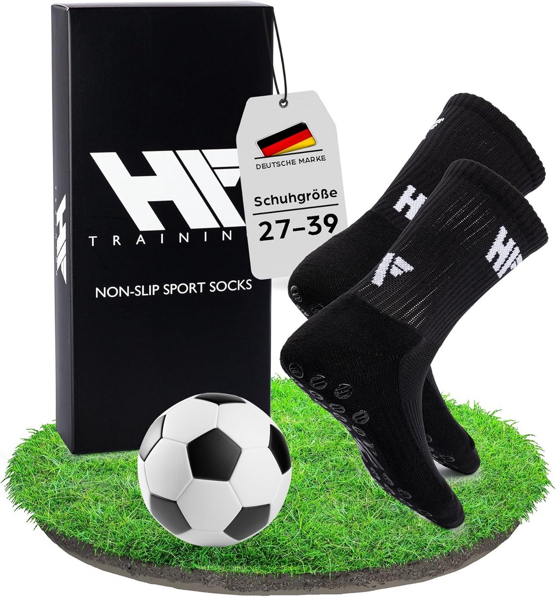 Antislip Kindersokken met Grip - Sportsokken met Noppen voor Voetbal en Teamsporten (Maat 27-39)