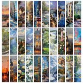 ProductGoods – 30x Kunst Boekenleggers – Landschap Olieverf Stijl