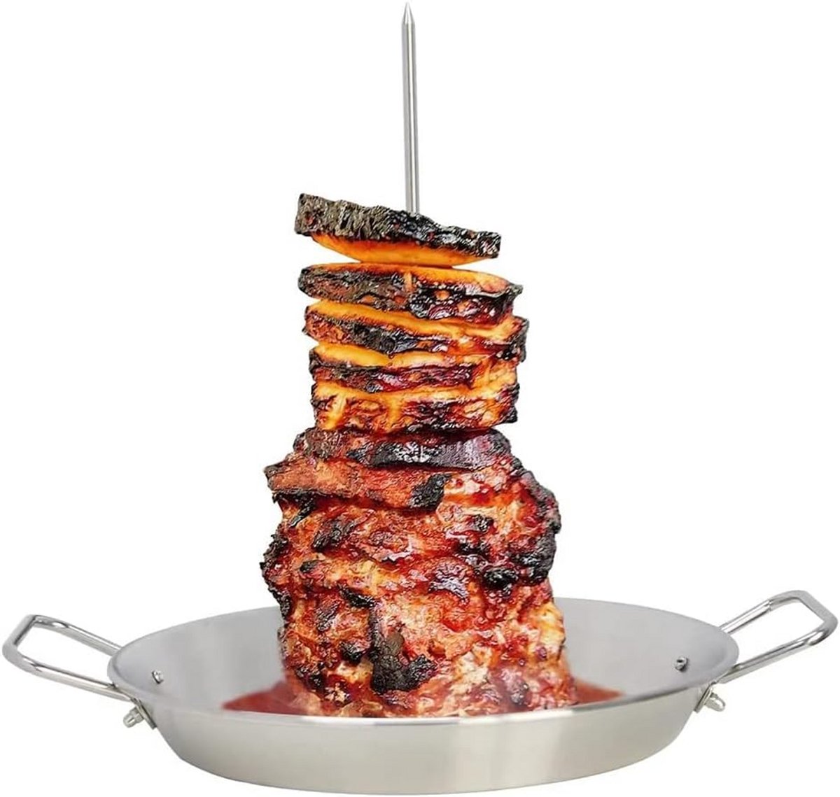 Vertical Spieset RVS voor Grill en Oven - Shaslick, Shawarma & Kip Verticaal Barbecueën