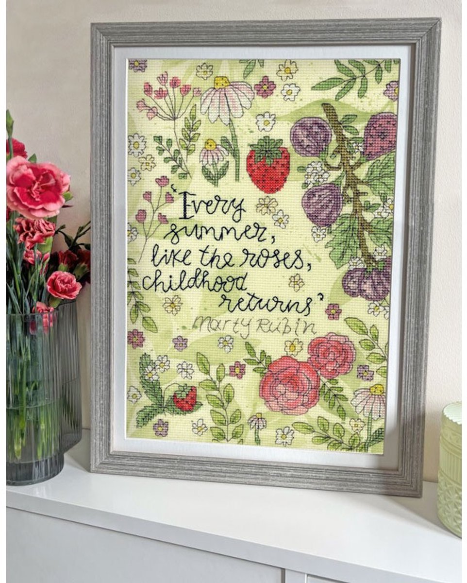 Bothy Threads borduurpakket zomer rozen XCC3 telpatroon