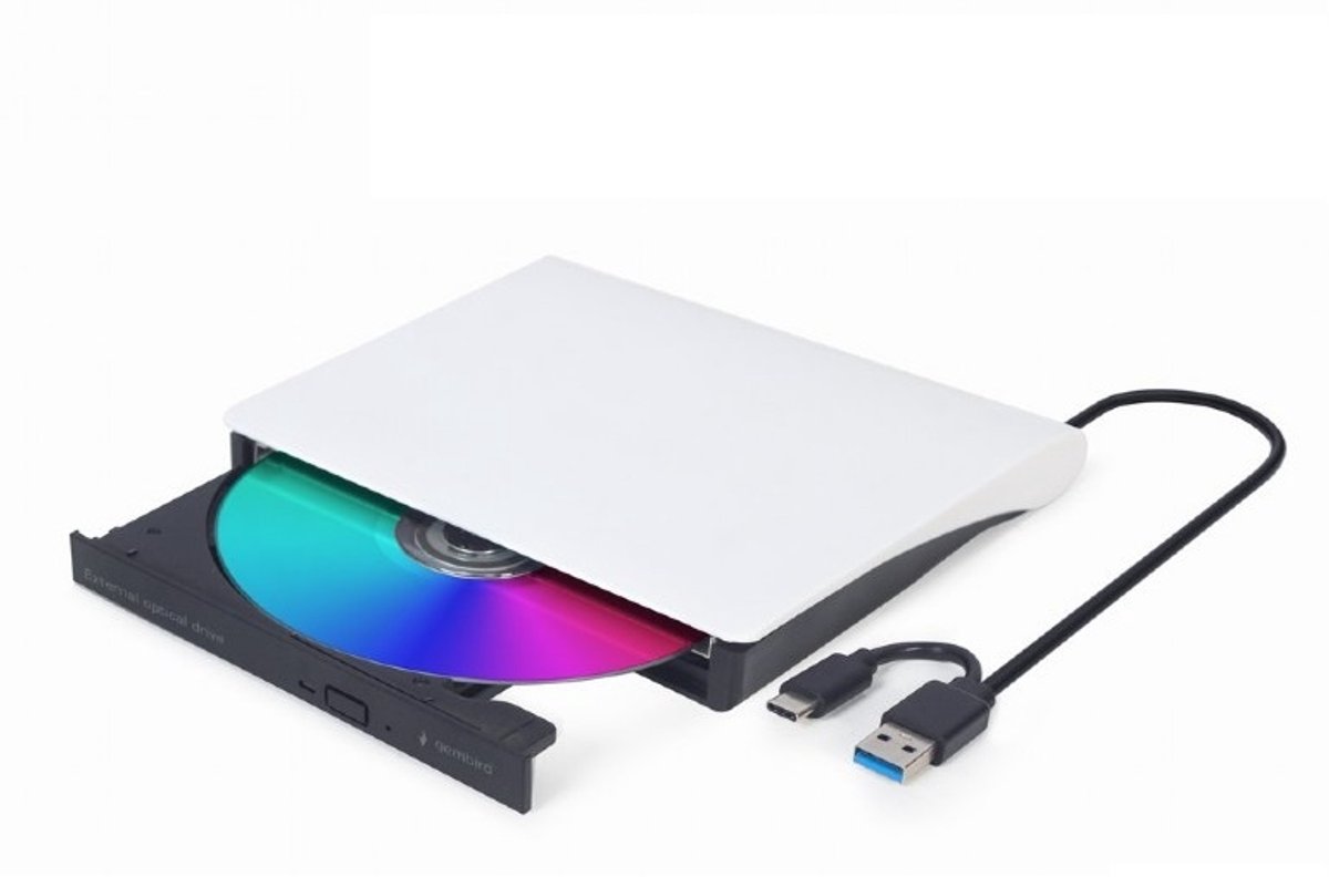 Gembird DVD-USB-031-BW optisch schijfstation Intern DVD±RW Zwart