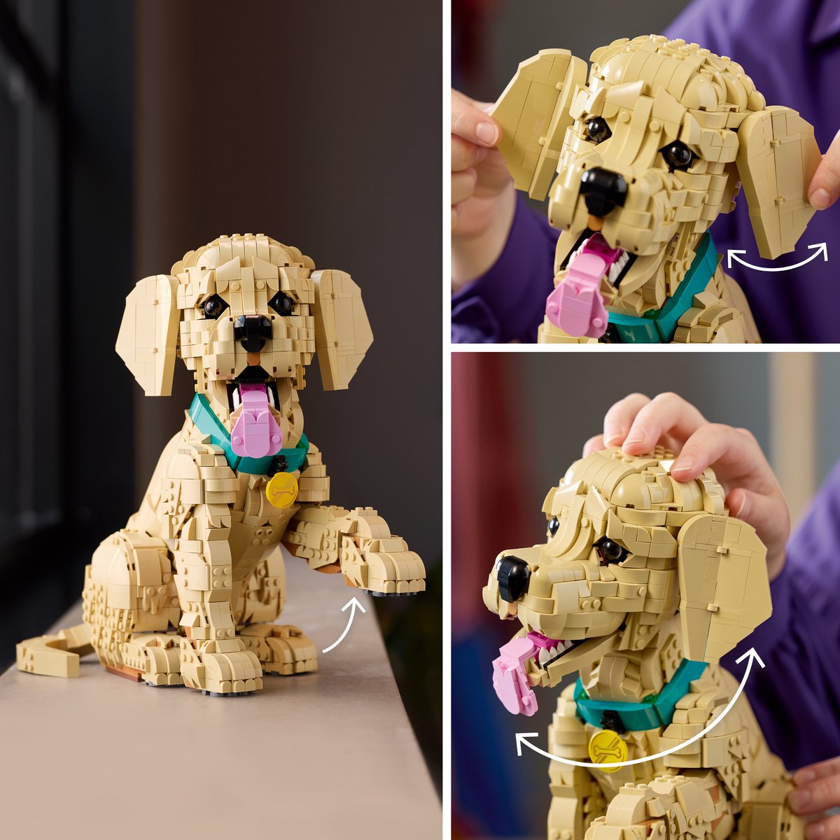 LEGO® Icons Golden Retriever Puppy - Decoratieve Dierenfiguur - Bouwset voor Volwassenen - 11384 – foto 5
