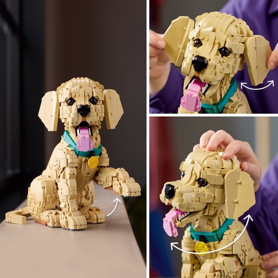 LEGO® Icons Golden Retriever Puppy - Decoratieve Dierenfiguur - Bouwset voor Volwassenen - 11384