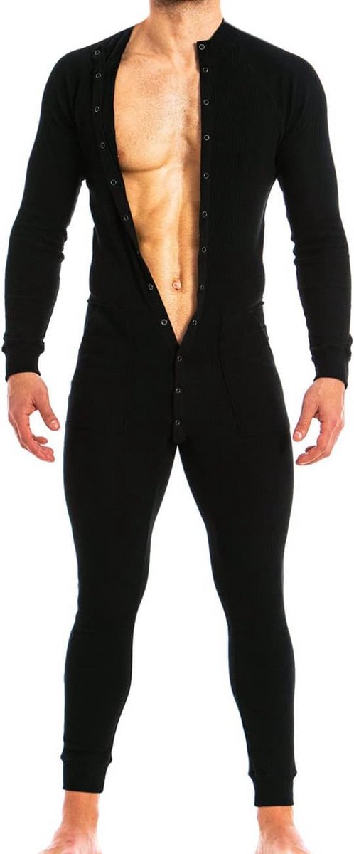 Heren Korte Mouw Romper Jumpsuit Katoen Stretch