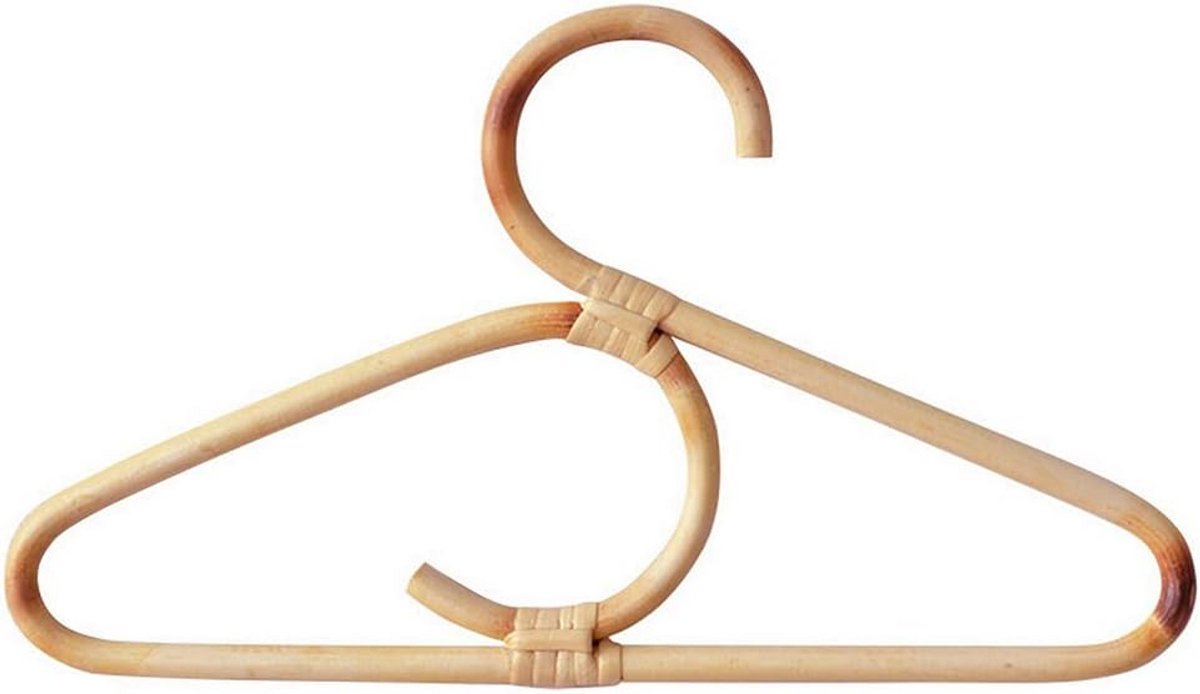 Set van 5 Rotan Kledinghangers voor Kinderkleding Scandinavische Stijl