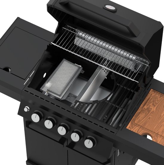 Grill Guru Burner 3 - Gasbarbecue - 2x hoofdbrander - 1x Infrarood - 1x zijbrander - 1x achterbrander - Zwart van Merkloos — afbeelding 2
