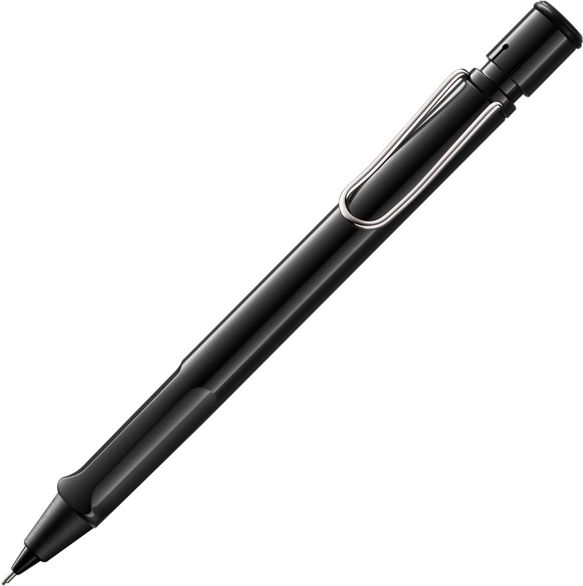 LAMY Safari Black Potlood met Drukmechanisme | Ergonomisch ASA Kunststof | Fijne M 41 Mine 0,5 mm | Inclusief Radertje