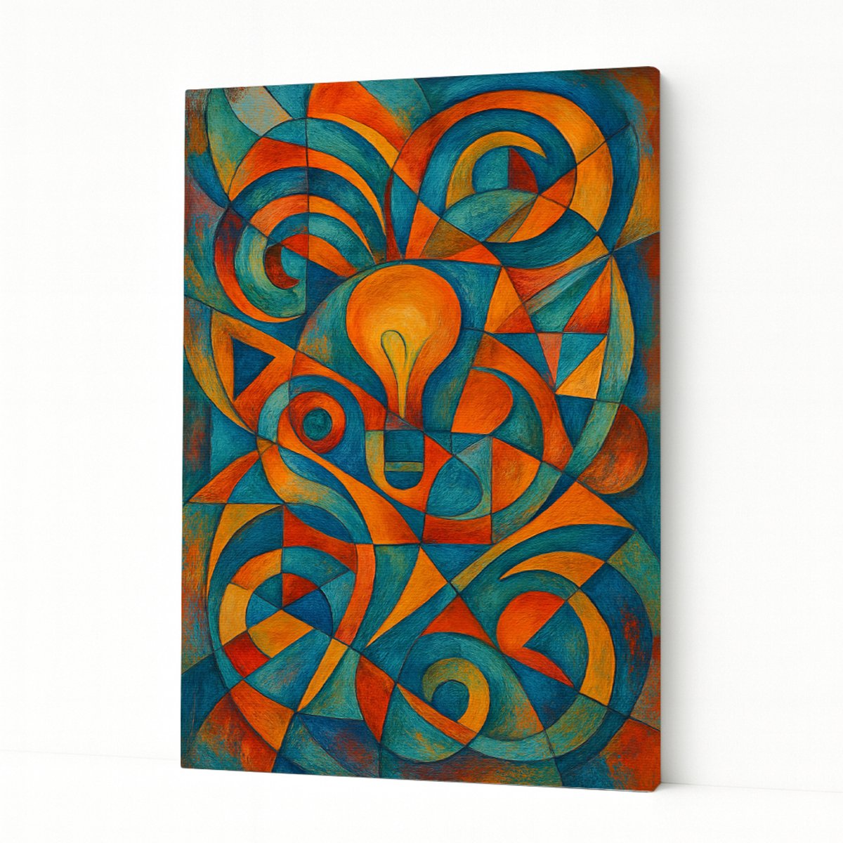 Gloeilamp - Kunstobject - Interieurdecoratie - Canvas schilderij - 60x90 cm