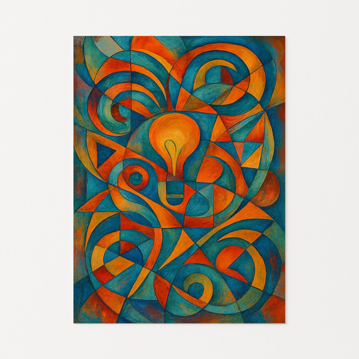 Gloeilamp - Wanddecoratie modern - Muurdecoratie - Poster - 40x60 cm