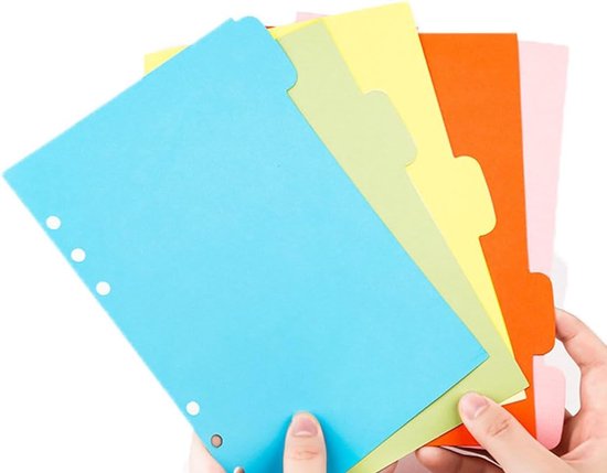 Ring Binder Dividers A5 - 25 Sheets - Coloured Tabs - A5 Size - School ...