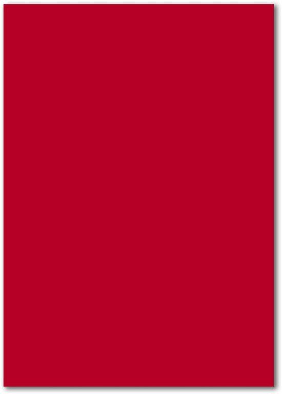 50 Vel Donkerrood Papier DIN A4 - 110 g/m² - Dik Knutselpapier voor