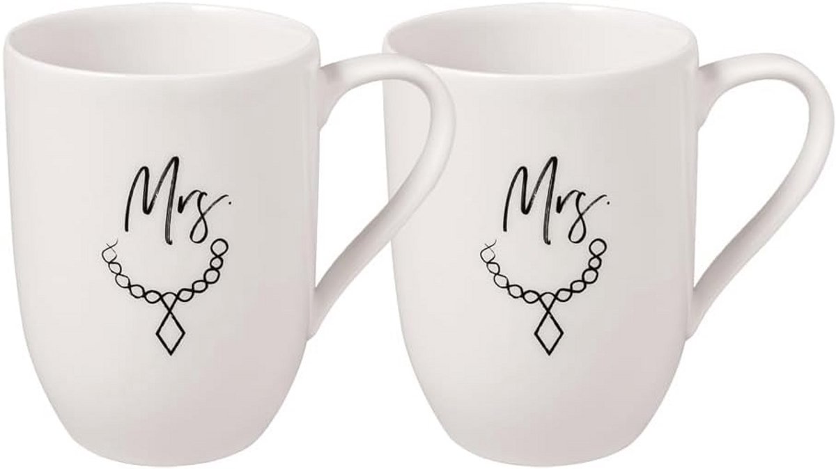 Set van 2 Koppel Mokken voor Bruiloft of Jubileum - 280 ml