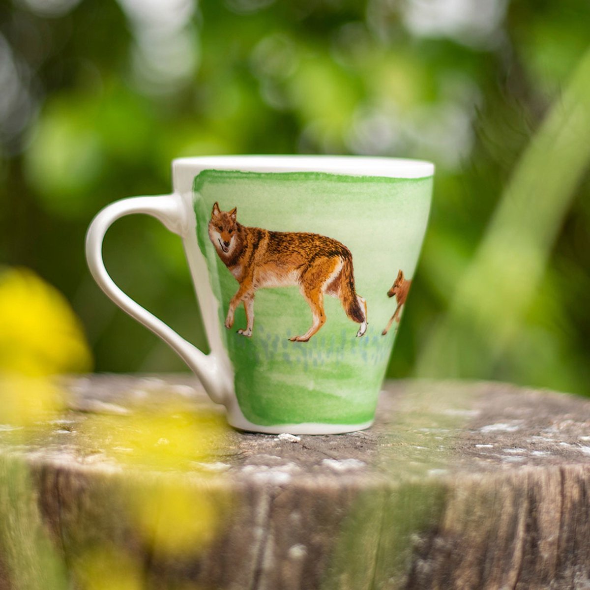 CJ Wildlife - Wolf mok - Getekend door Myrte - 310ml - Keramiek - Vaatwasser bestendig