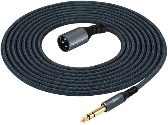 EVTSCAN 3,5 Mm Audiokabel – Mannelijk Naar Mannelijk, Afgeschermd, Koperen Connectoren, 10 Meter, Voor Luidsprekers En Hoofdtelefoon