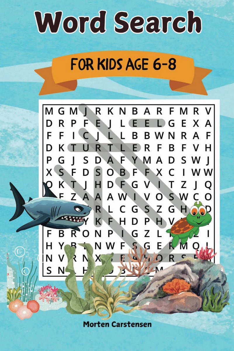 Woordzoeker voor Kinderen 6-8 Jaar: 100 Puzzels met Grote Letters en Thema's