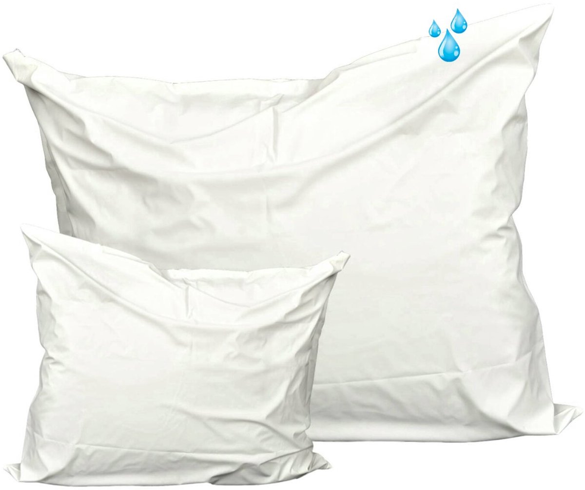 Waterdicht - afwasbaar kussen wit - 60x70 cm