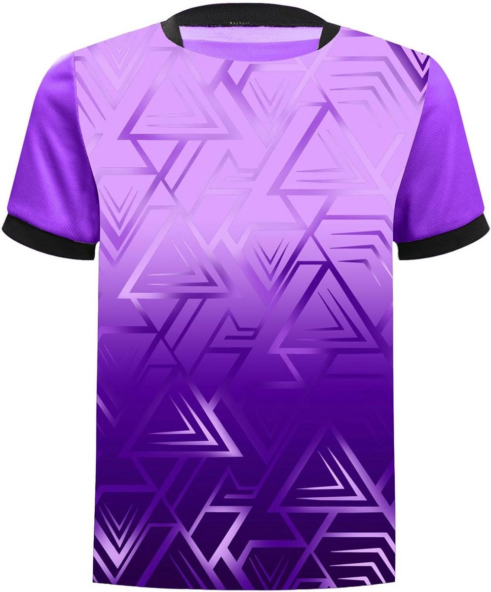 Sneldrogend Sportshirt met Kleurverloop en Strepen voor Jongens