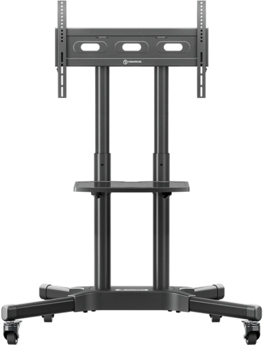 ONKRON Tv-wagen van 32 tot 65 inch - TV beugel voor de vloer met een gewicht tot 50 kg - TV standaard met VESA 100 x 100-600 x 400 mm/TV standaard met verstelbare hoogte TS1351-B zwart