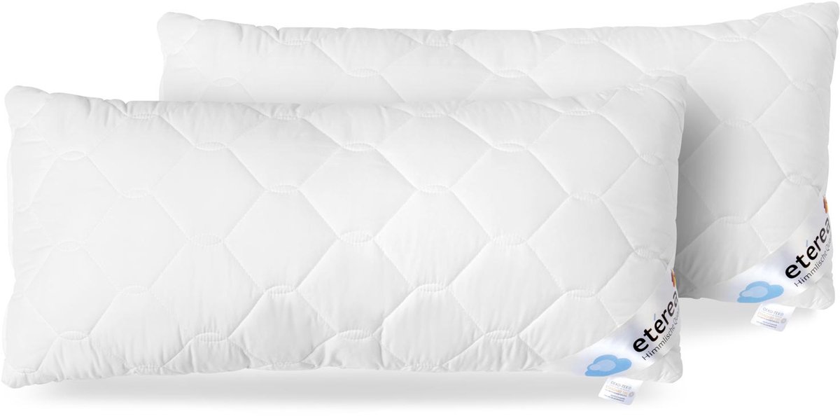 etérea Frieda hoofdkussen 2 stuks 40x80 cm - micro-satijn - allergievriendelijk