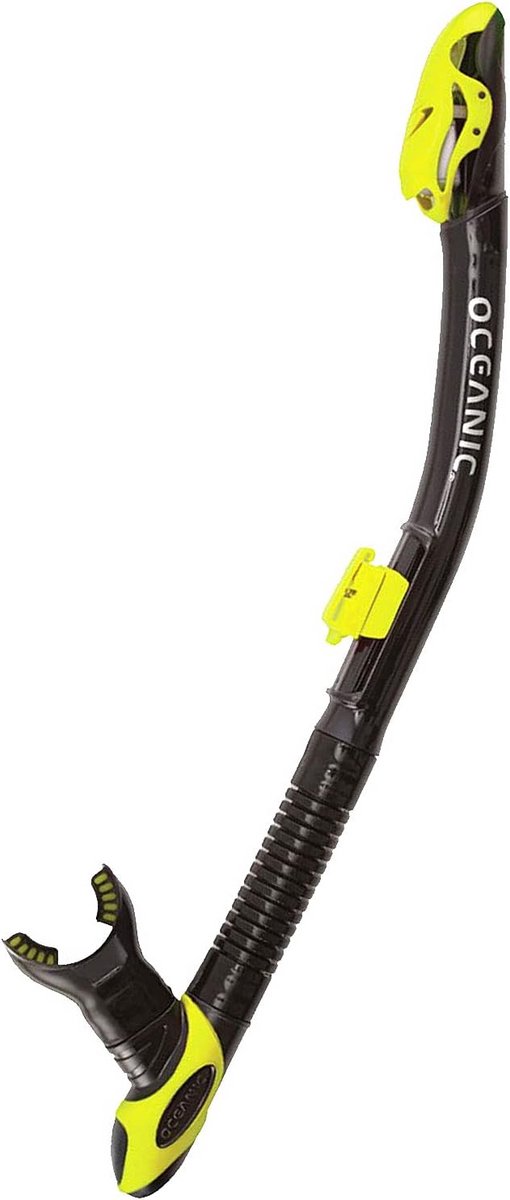 Professionele Snorkel Zwart/Geel - Droog Systeem en Flexibel Mondstuk