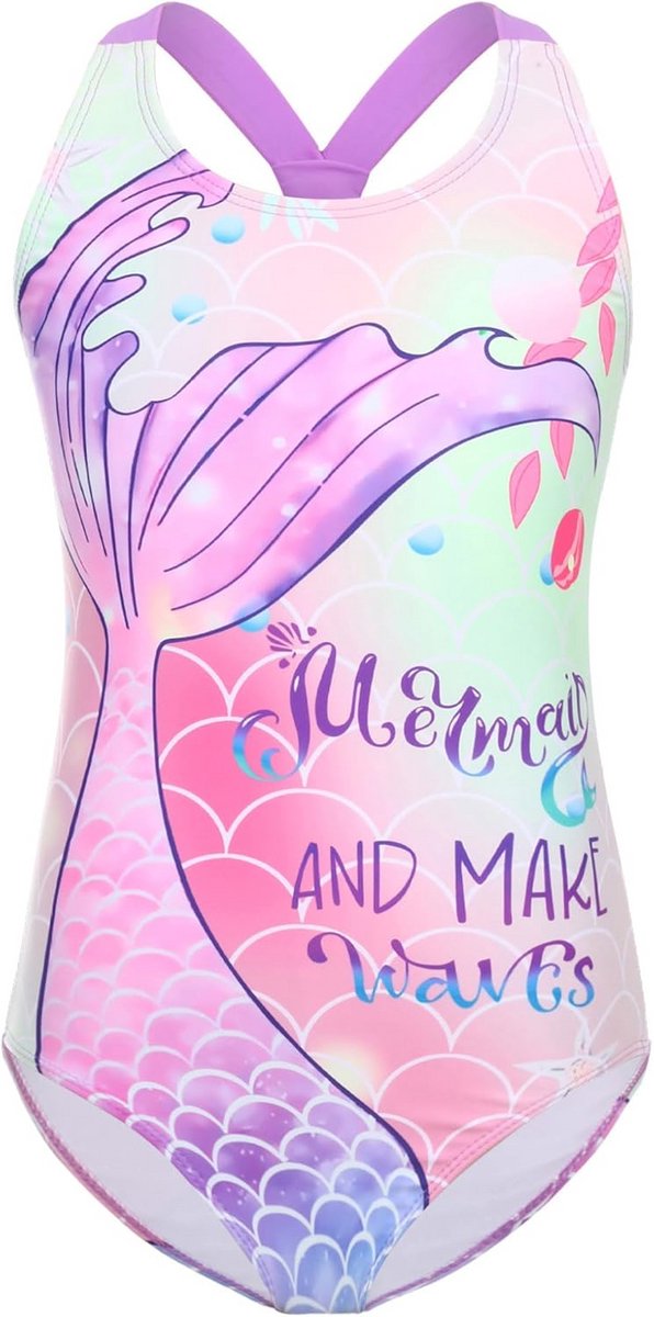 Meisjes Badpak Zeemeermin Stijl Een Delig Strandkleding Speels Ontwerp