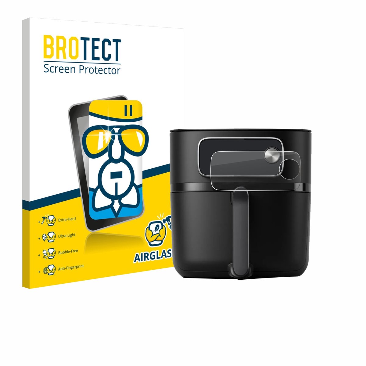 Screenprotector voor Philips Airfryer HD9876/90 Beschermglas transparant