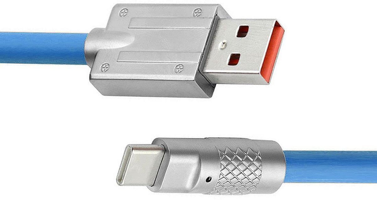 Ultra Zachte USB A naar USB C Kabel met Oplaadindicator voor Supersnel Laden