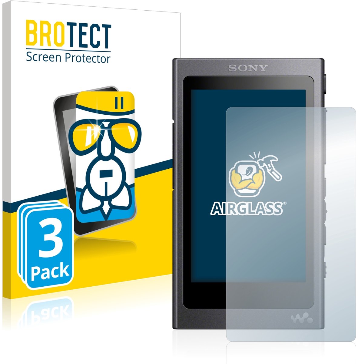 Screenprotector 3 Stuks voor Sony Walkman A40 Beschermglas transparant