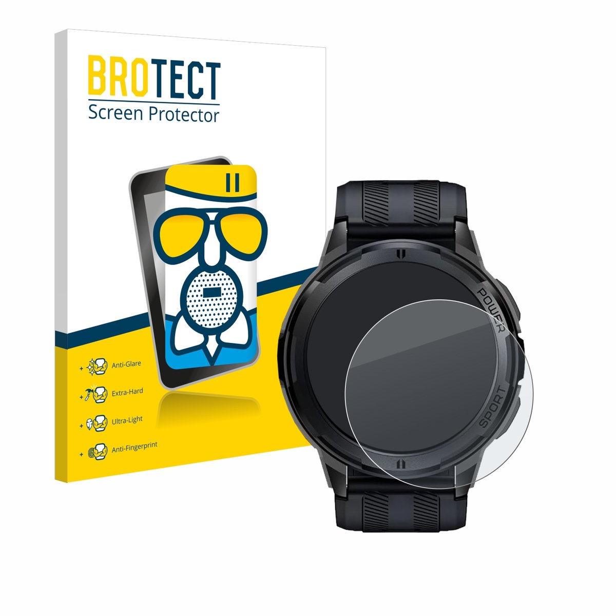 BROTECT - Screenprotector voor Oukitel BT10 1.43" - Folie Beschermfolie Beschermglas matte