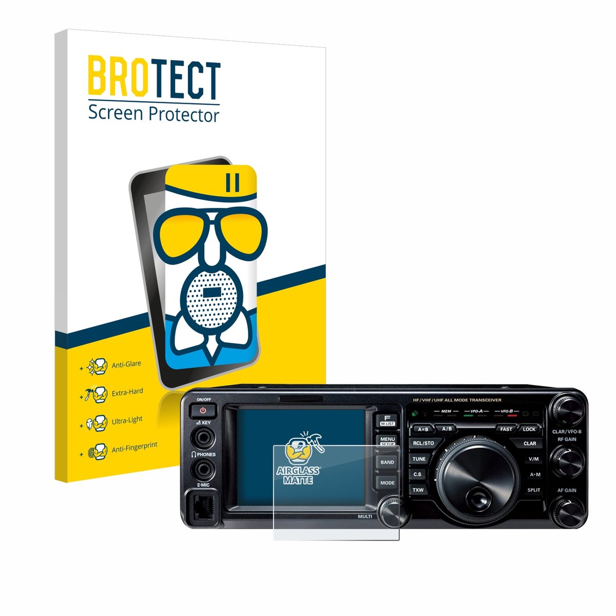 BROTECT - Screenprotector voor Yaesu FT-991A - Folie Beschermfolie Beschermglas matte