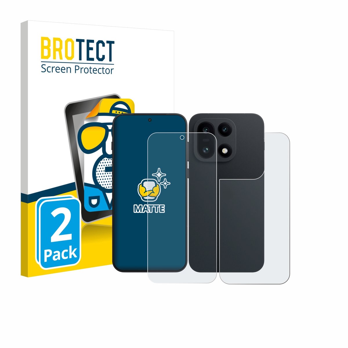 BROTECT - Screenprotector voor OnePlus 15 (Voor+Achter) - Folie Beschermfolie matte 2 Stuks