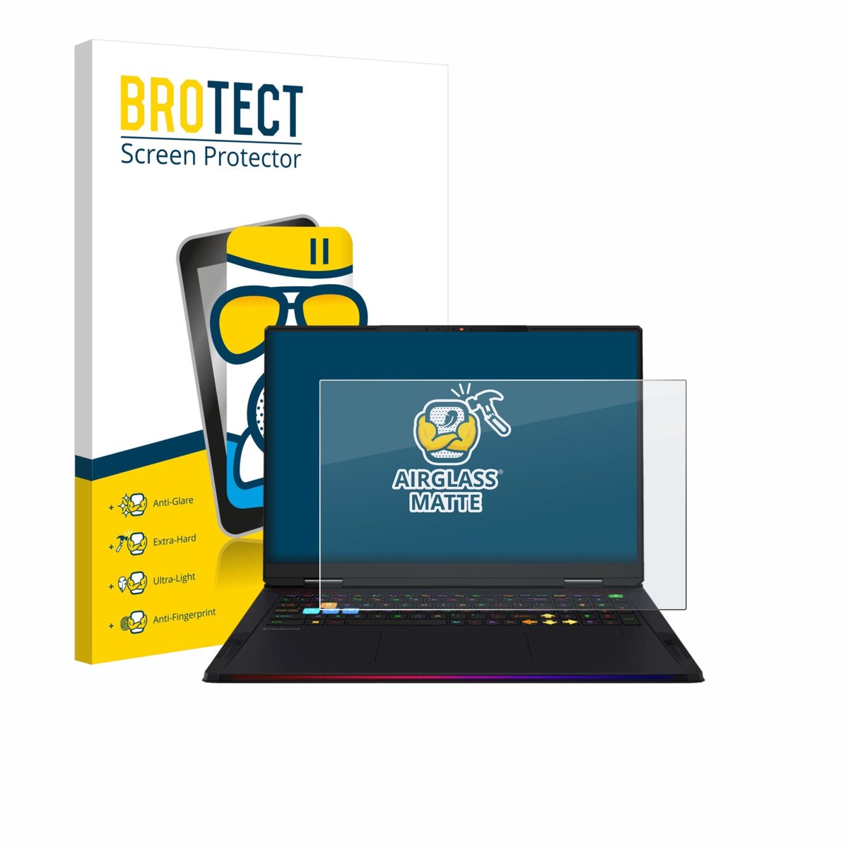 BROTECT - Screenprotector voor MSI Raider A18 HX - Folie Beschermfolie Beschermglas matte