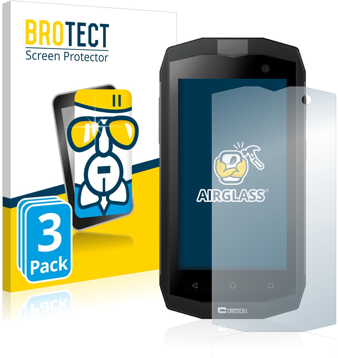 Screenprotector 3 Stuks voor Crosscall Trekker M1 Core / M1 Beschermglas transparant