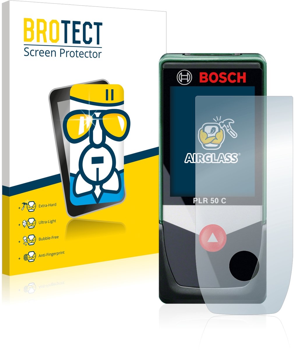 Screenprotector voor Bosch PLR 50 C Beschermglas transparant