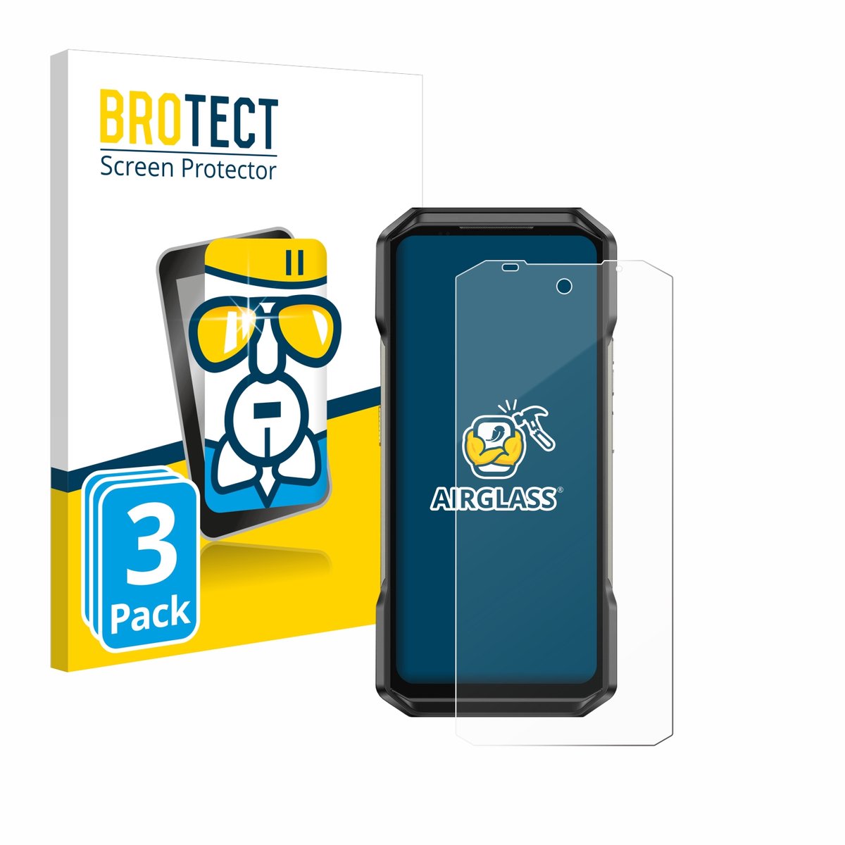Screenprotector 3 Stuks voor Ulefone Armor 27 Beschermglas transparant