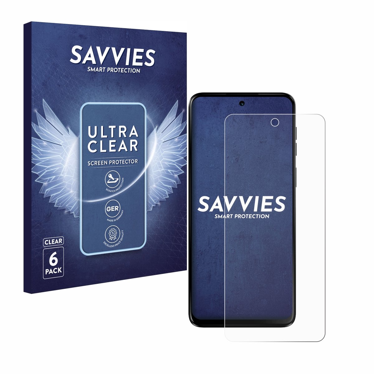 Savvies - Screenprotector voor Motorola Moto G55 - Folie Beschermfolie transparant 6 Stuks