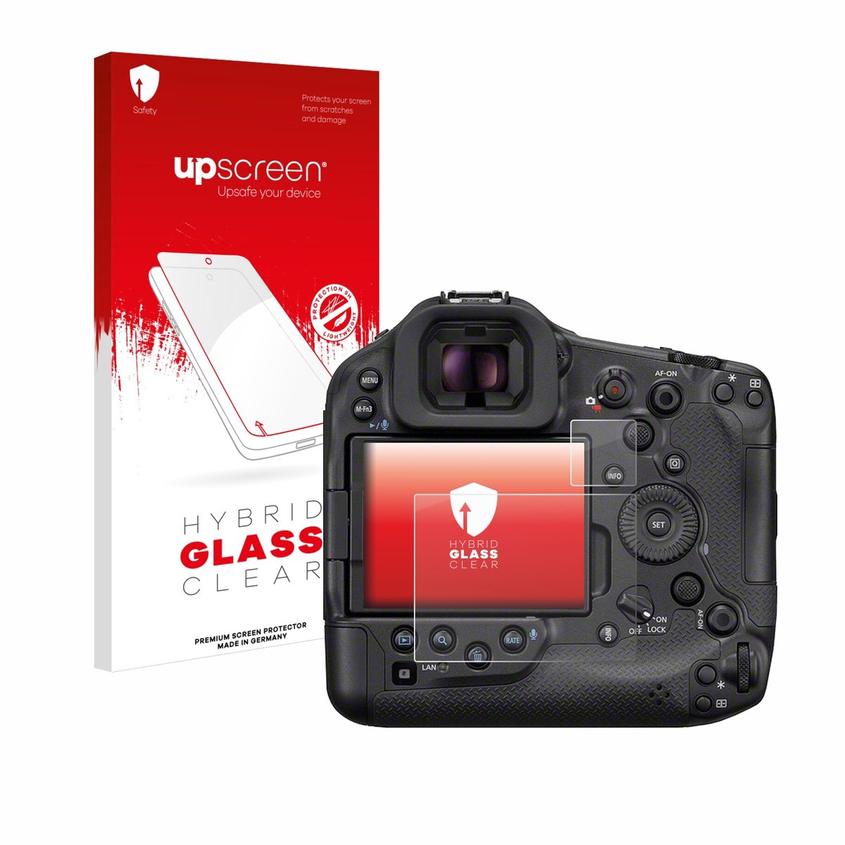 upscreen - Screenprotector voor Canon EOS R1 - Folie Beschermfolie Beschermglas transparant