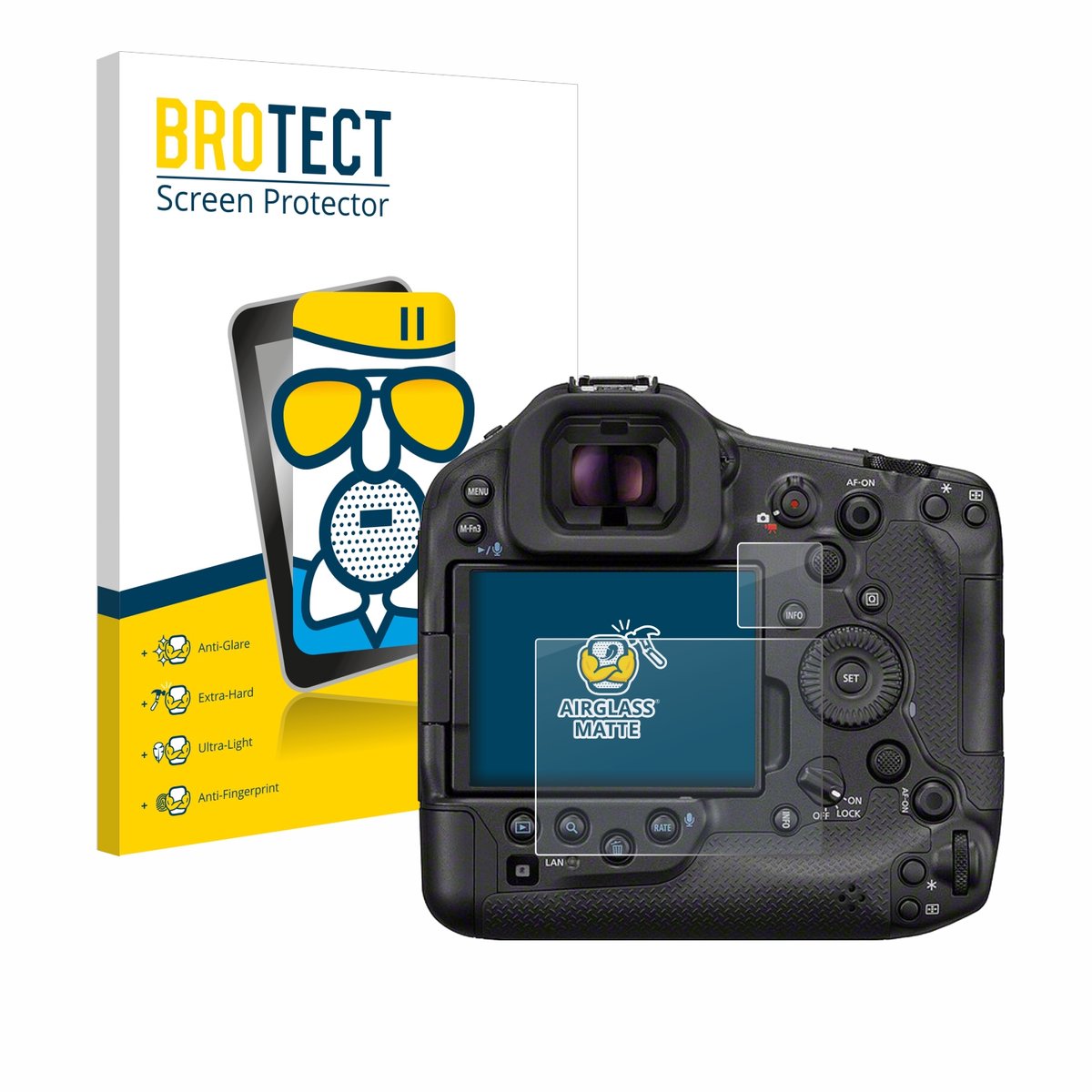 BROTECT - Screenprotector voor Canon EOS R1 - Folie Beschermfolie Beschermglas matte